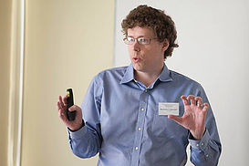 Benjamin T. Rancourt, RTE Science Editor, presenting at a conference at Tartu University in Estonia.