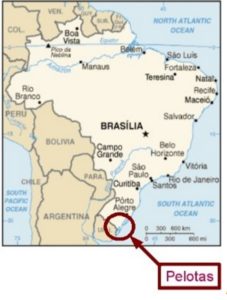 Map of Pelotas, Brazil