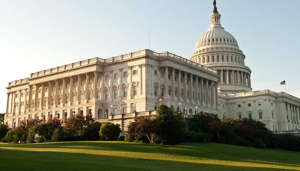 Photo of the Senate side of the United States Capitol building
