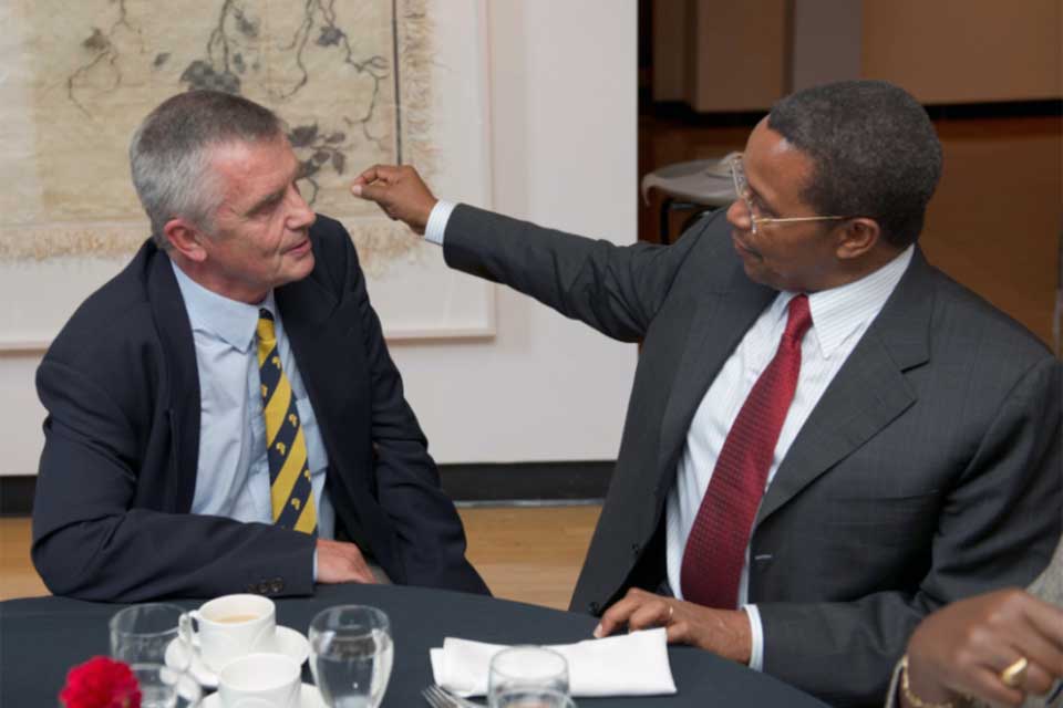 Doctor van Straaten with President Jakaya Kikwete of the Republic of Tanzania